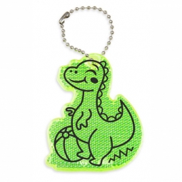Zawieszka twarda odblaskowa - Dinozaur